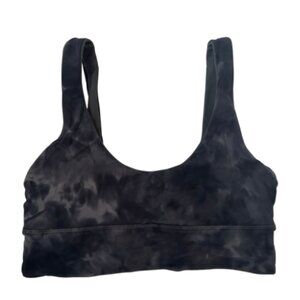 Lululemon Reversible Black Tie-Dye & Dark Gray Sports Bra